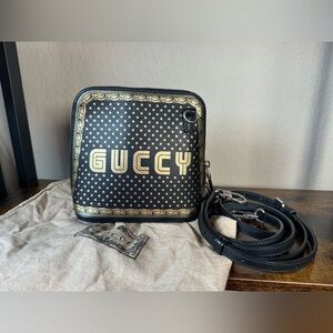 Gucci Limited Edition Black and Gold Crossbody Bag